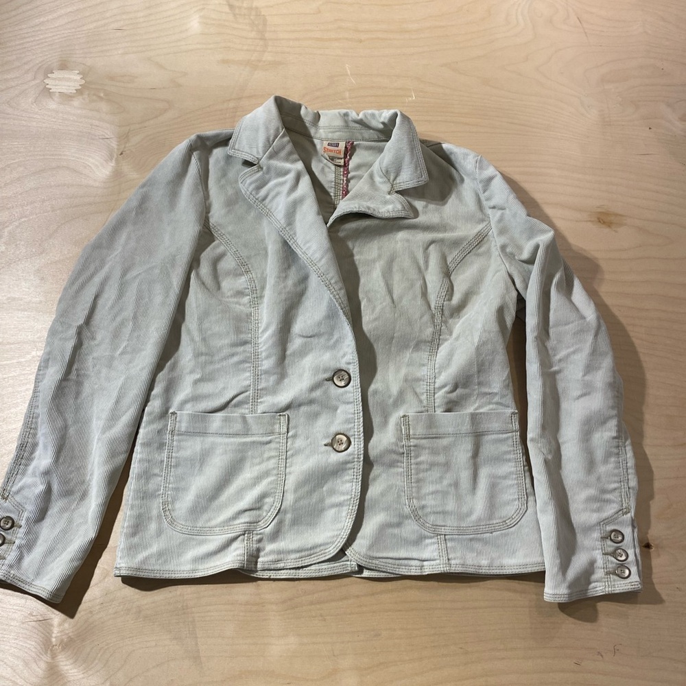 Faded Glory Stretch Corduroy Blazer Large 12/14 (KH)